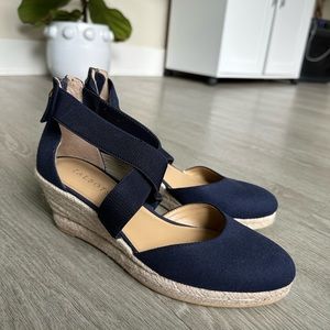 Brand New Talbots Navy Blue Espadrilles!